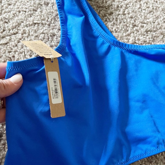 NWT SKIMS Monokini One Piece Swimsuit Women's Size 4X Cobalt One Shoulder Cutout - Picture 5 of 6